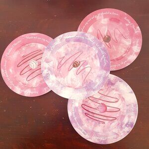 4pc CIB Goddess of Chocolate Dessert Plate Set in Box